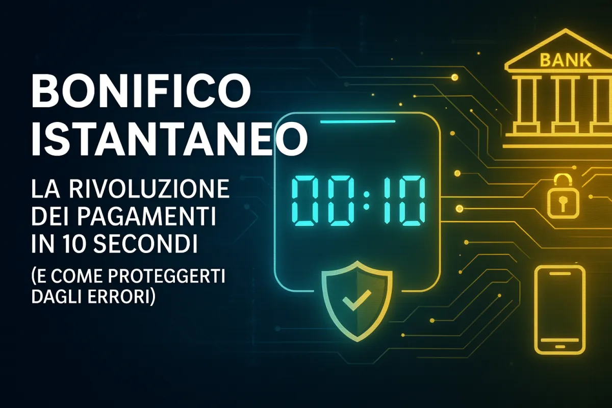 Bonifico Istantaneo: La Rivoluzione dei Pagamenti in 10 Secondi (e come proteggerti dagli errori)