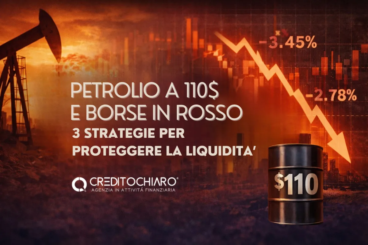 Petrolio a 110 dollari e Borse in rosso: 3 strategie per proteggere la liquidità con la Cessione del Quinto