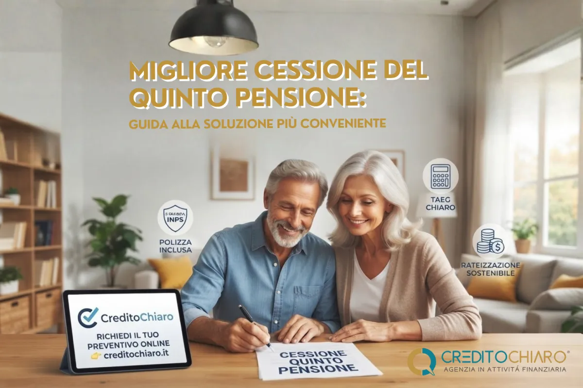 Migliore Cessione del Quinto Pensione: Preventivo Online con Convenzioni | CreditoChiaro