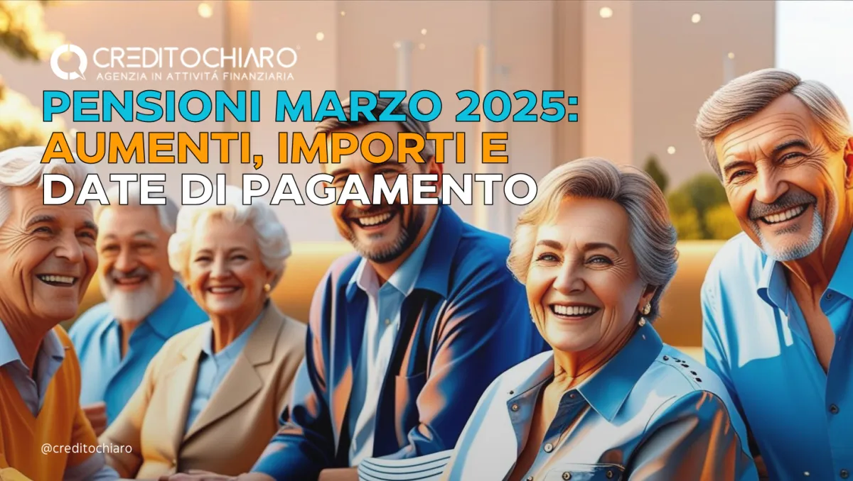 Pensioni marzo 2025: aumenti, importi e date di pagamento