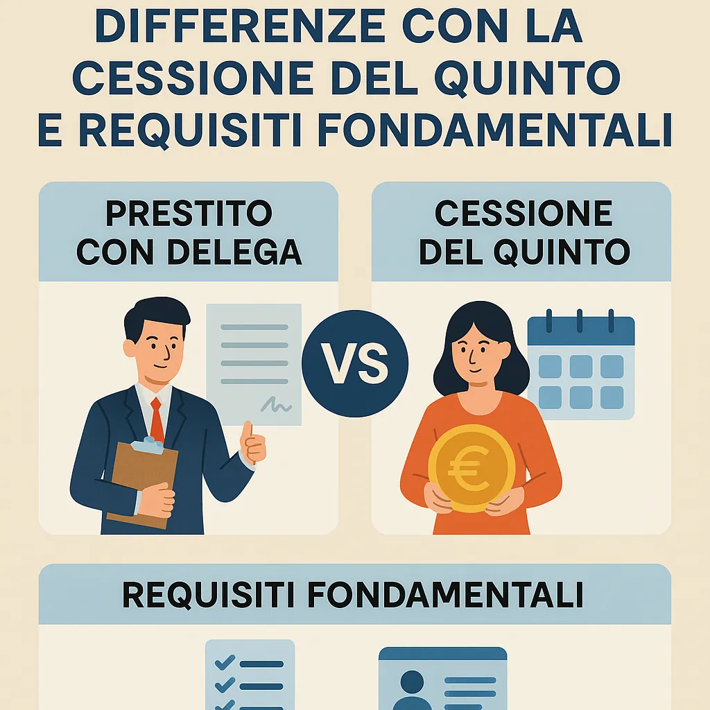 Prestito con Delega: Differenze con la Cessione del Quinto e Requisiti Fondamentali