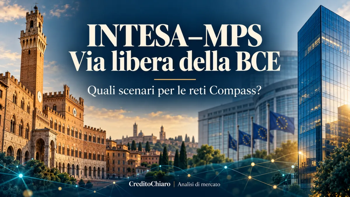 MPS e Intesa Sanpaolo: la BCE autorizza l’OPAS. Assemblea dei soci, acquisizioni indirette di Mediobanca e Compass Banca, partecipazione in Banca Progetto e possibili scenari evolutivi per le reti di agenti Compass Quinto e collaboratori Compass Link